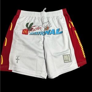 Travis Scott Cactus Jack x McDonald’s All American Shorts White Red L